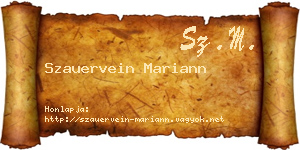 Szauervein Mariann névjegykártya